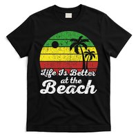 Life Is Better At The Beach Vintage Palm Tree Beach Vacation T-Shirt