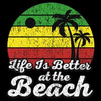 Life Is Better At The Beach Vintage Palm Tree Beach Vacation T-Shirt
