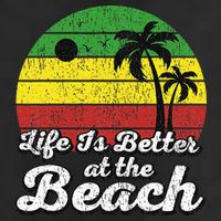 Life Is Better At The Beach Vintage Palm Tree Beach Vacation Hat