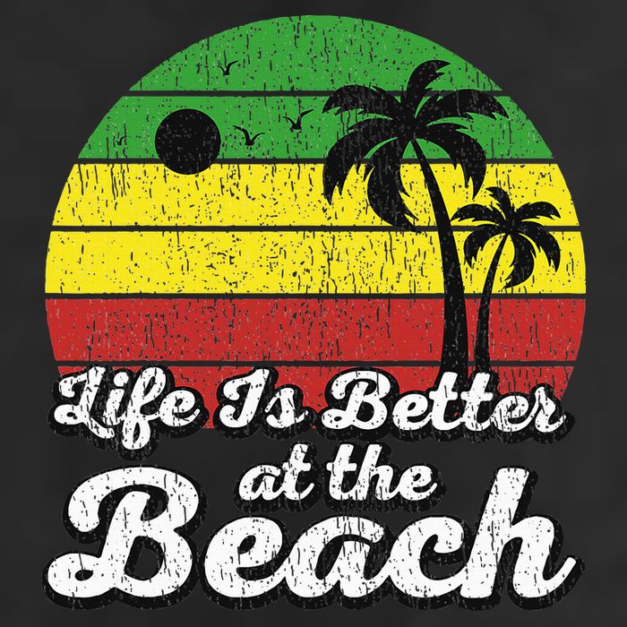 Life Is Better At The Beach Vintage Palm Tree Beach Vacation Hat