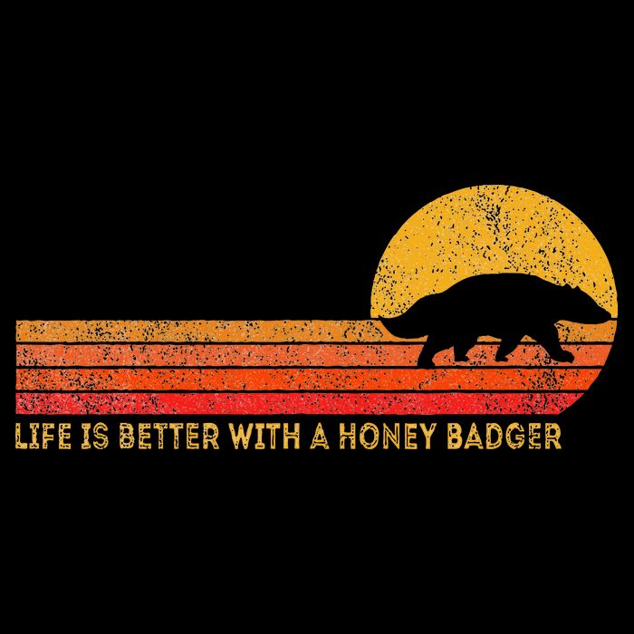 Life Is Better With A Honey Badger Funny Honey Badger Retro 16 in Basic Backpack