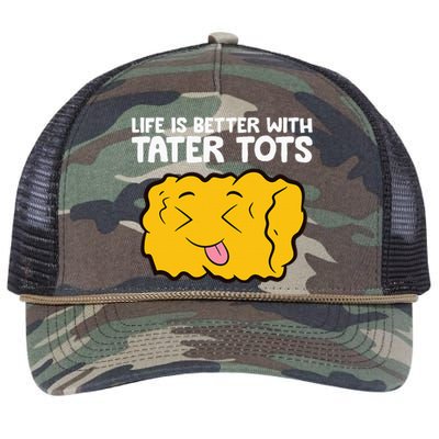 Life Is Better With Tater Tots Retro Rope Trucker Hat Cap