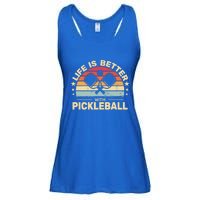 Life Is Better With Pickleball Vintage Funny Gift Ladies Essential Flowy Tank