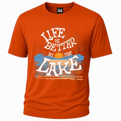 Life Is Better At The Lake House Summer Tops Decor Gift Cooling Performance Crew T-Shirt