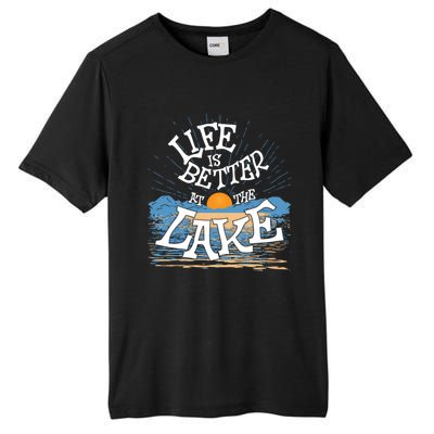 Life Is Better At The Lake House Summer Tops Decor Gift Tall Fusion ChromaSoft Performance T-Shirt