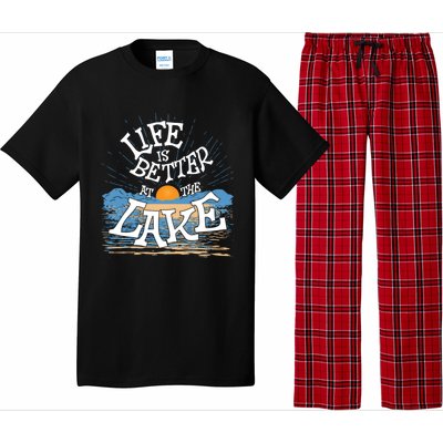 Life Is Better At The Lake House Summer Tops Decor Gift Pajama Set