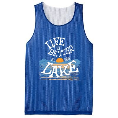 Life Is Better At The Lake House Summer Tops Decor Gift Mesh Reversible Basketball Jersey Tank