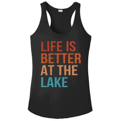 Life Is Better At Lake Lanier Fishing Boating Gift Ladies PosiCharge Competitor Racerback Tank