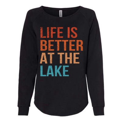 Life Is Better At Lake Lanier Fishing Boating Gift Womens California Wash Sweatshirt