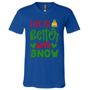 Life Is Better With Snow Gift V-Neck T-Shirt