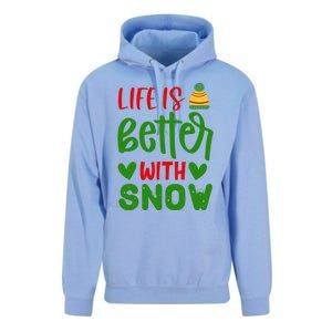 Life Is Better With Snow Gift Unisex Surf Hoodie