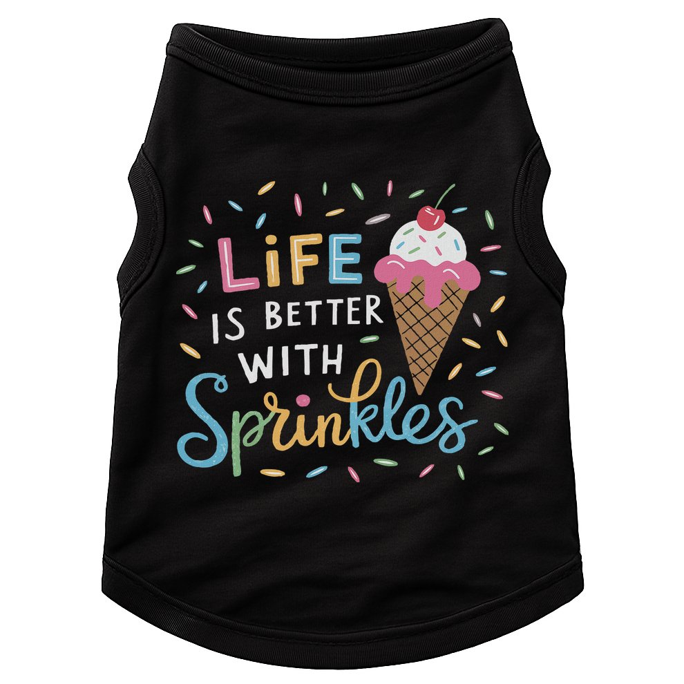 Life Is Better With Sprinkles Ice Cream Sweet Treats Doggie Tank