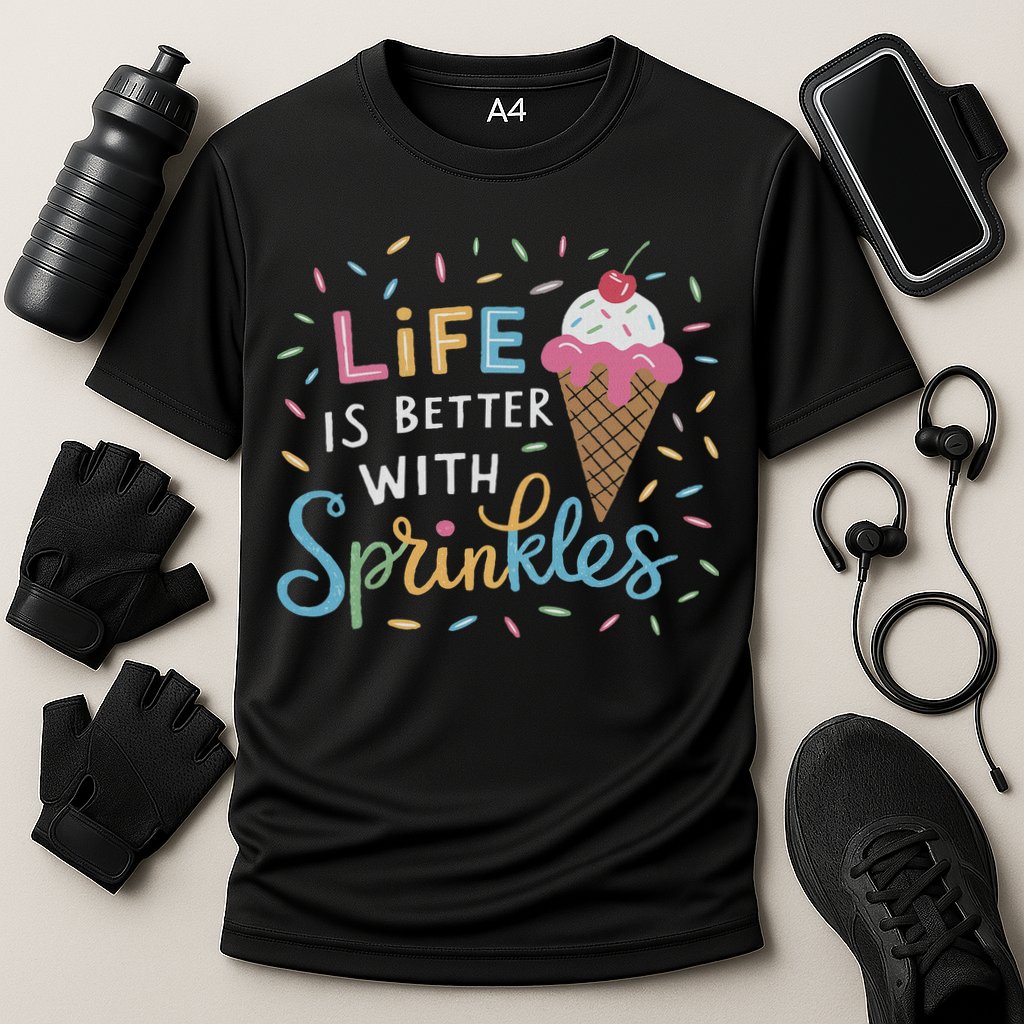 Life Is Better With Sprinkles Ice Cream Sweet Treats Performance Shirt