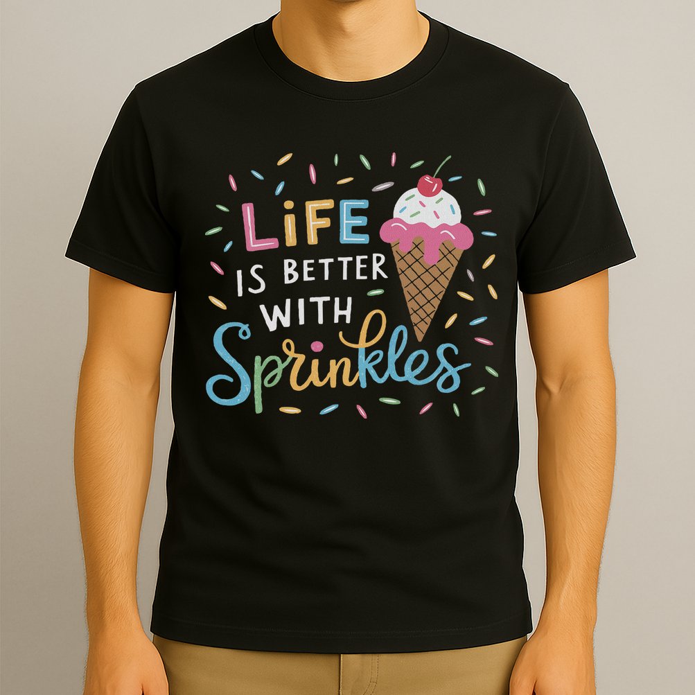 Life Is Better With Sprinkles Ice Cream Sweet Treats T-Shirt