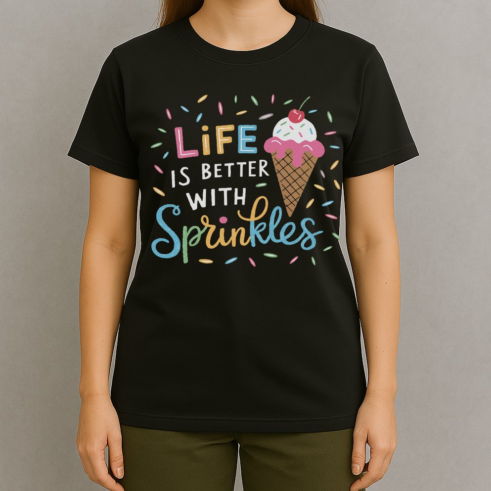 Life Is Better With Sprinkles Ice Cream Sweet Treats T-Shirt