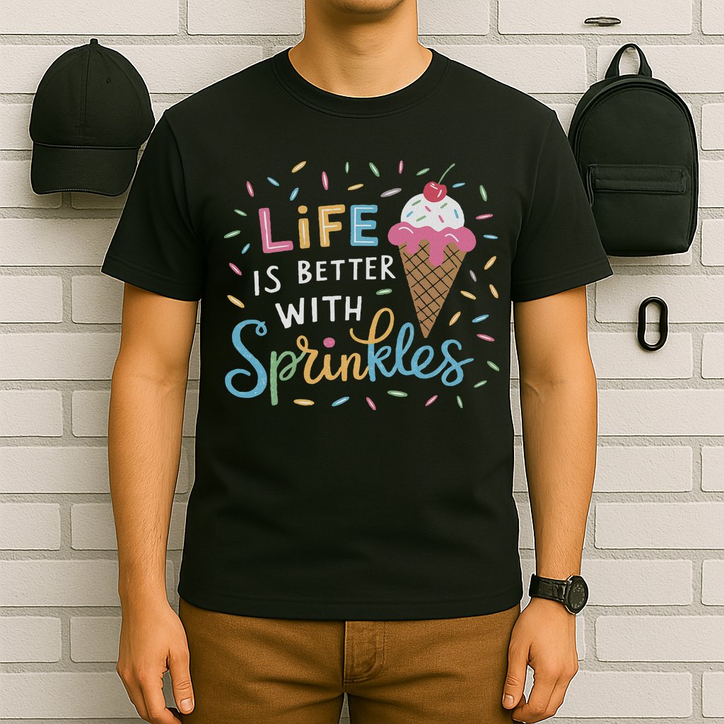 Life Is Better With Sprinkles Ice Cream Sweet Treats T-Shirt
