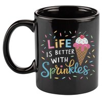 Life Is Better With Sprinkles Ice Cream Sweet Treats 11oz C Handle Ceramic Mug
