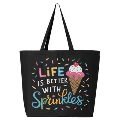Life Is Better With Sprinkles Ice Cream Sweet Treats 25L Jumbo Tote