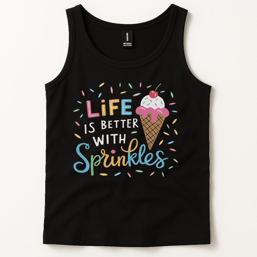 Life Is Better With Sprinkles Ice Cream Sweet Treats Tank Top