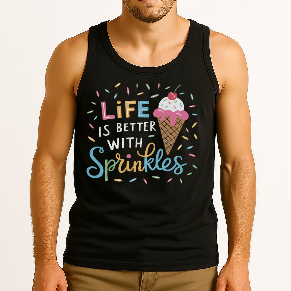 Life Is Better With Sprinkles Ice Cream Sweet Treats Tank Top
