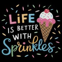 Life Is Better With Sprinkles Ice Cream Sweet Treats Women's Crop Top Tee