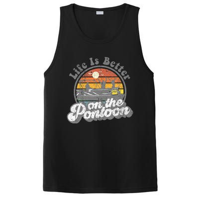 Life Is Better On The Pontoon Boat Funny Boating Lake Gift PosiCharge Competitor Tank