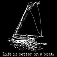 Life Is Better On A Boat Sailboat Sketch Cool Sailing Gifts Flexfit Unipanel Trucker Cap