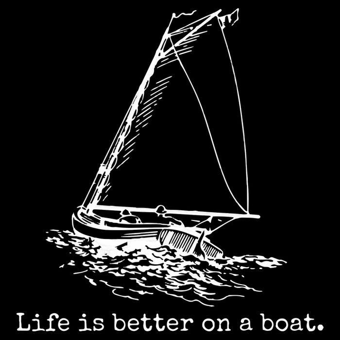Life Is Better On A Boat Sailboat Sketch Cool Sailing Gifts Flexfit Unipanel Trucker Cap