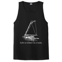 Life Is Better On A Boat Sailboat Sketch Cool Sailing Gifts PosiCharge Competitor Tank