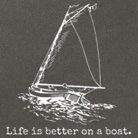 Life Is Better On A Boat Sailboat Sketch Cool Sailing Gifts Cotton Canvas Backpack