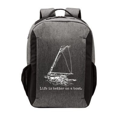 Life Is Better On A Boat Sailboat Sketch Cool Sailing Gifts Vector Backpack