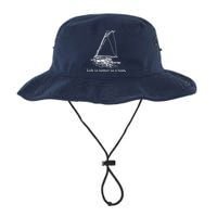 Life Is Better On A Boat Sailboat Sketch Cool Sailing Gifts Bucket Hat