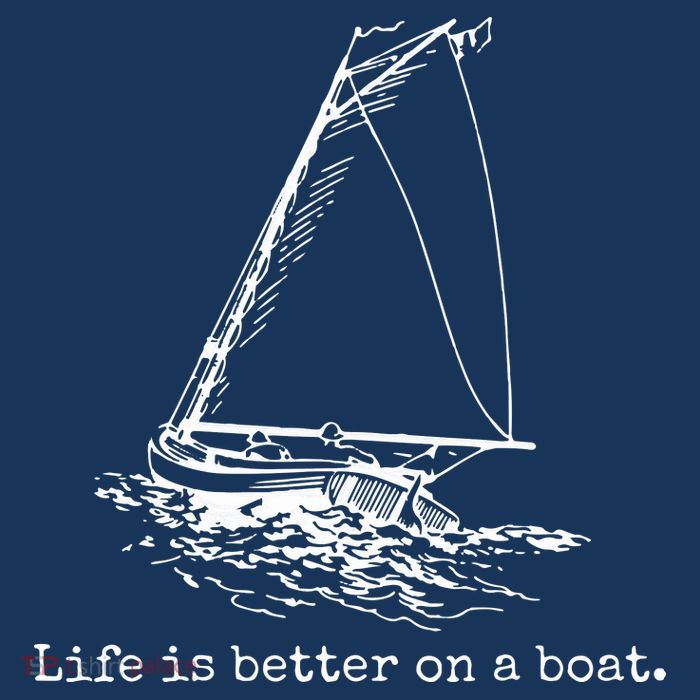 Life Is Better On A Boat Sailboat Sketch Cool Sailing Gifts Youth Performance Sprint T-Shirt