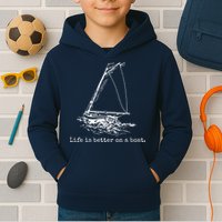 Life Is Better On A Boat Sailboat Sketch Cool Sailing Gifts Kids Hoodie