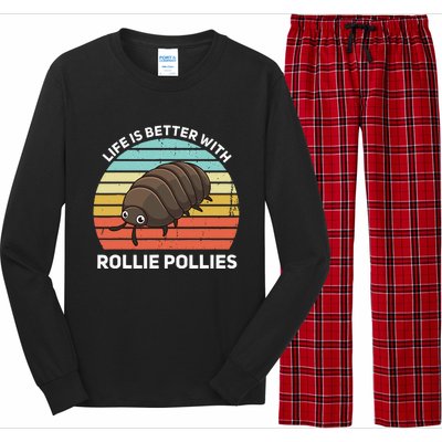 Life Is Better With Rollie Pollies Funny Entomologist Long Sleeve Pajama Set