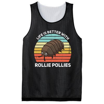 Life Is Better With Rollie Pollies Funny Entomologist Mesh Reversible Basketball Jersey Tank