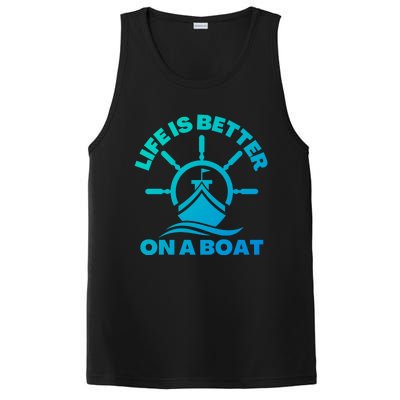 Life Is Better On A Boat Boating Cool Gift PosiCharge Competitor Tank