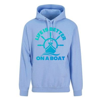 Life Is Better On A Boat Boating Cool Gift Unisex Surf Hoodie