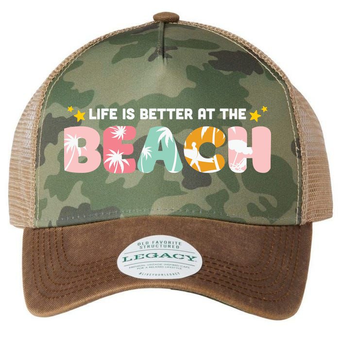 Life Is Better At The Beach Summer Tropical Legacy Tie Dye Trucker Hat