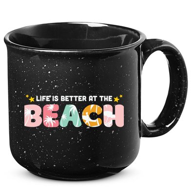Life Is Better At The Beach Summer Tropical 15oz Campfire Ceramic Mug