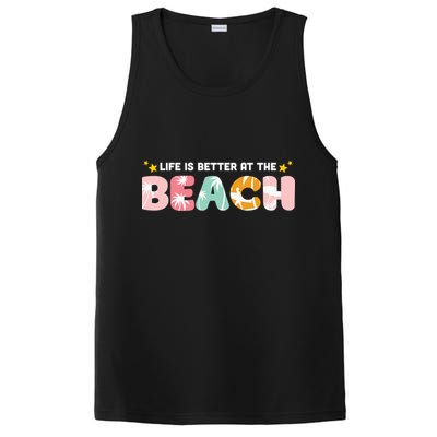 Life Is Better At The Beach Summer Tropical PosiCharge Competitor Tank