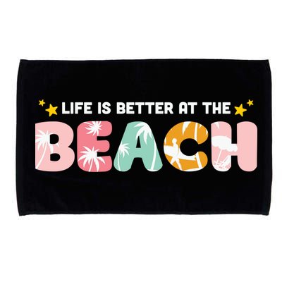 Life Is Better At The Beach Summer Tropical Microfiber Hand Towel