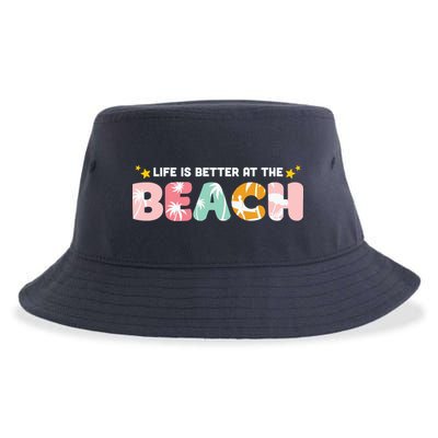 Life Is Better At The Beach Summer Tropical Sustainable Bucket Hat