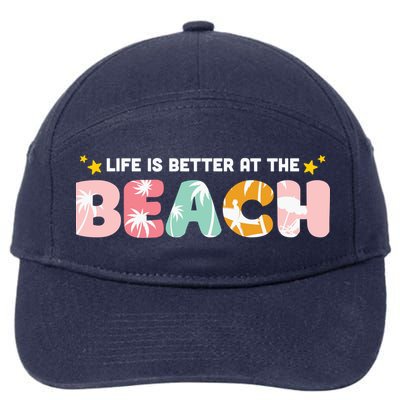 Life Is Better At The Beach Summer Tropical 7-Panel Snapback Hat