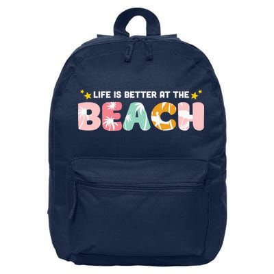 Life Is Better At The Beach Summer Tropical 16 in Basic Backpack