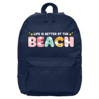 Life Is Better At The Beach Summer Tropical 16 in Basic Backpack