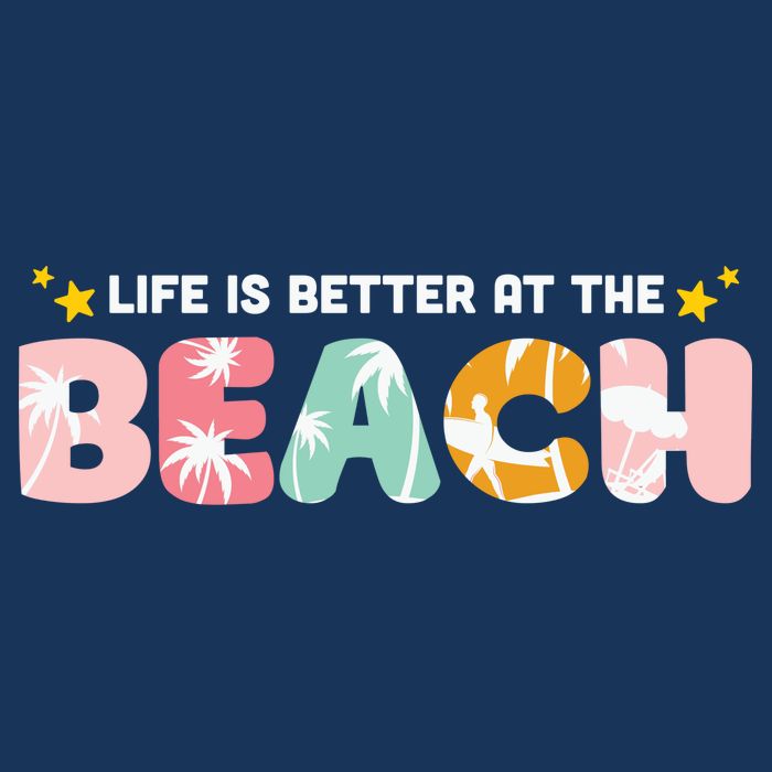 Life Is Better At The Beach Summer Tropical 16 in Basic Backpack