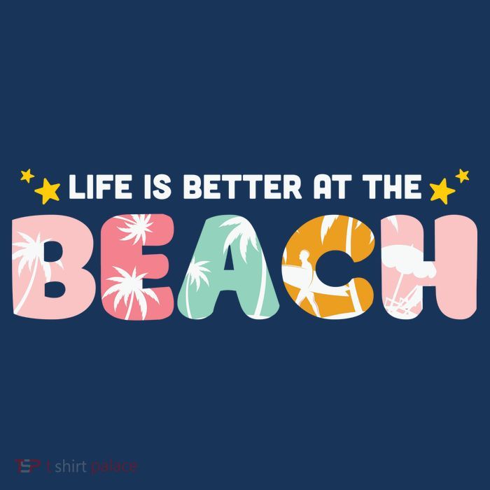 Life Is Better At The Beach Summer Tropical Pom Pom 12in Knit Beanie