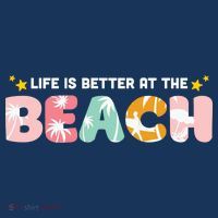 Life Is Better At The Beach Summer Tropical Baby Bodysuit