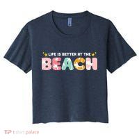 Life Is Better At The Beach Summer Tropical Crop Top